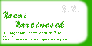 noemi martincsek business card